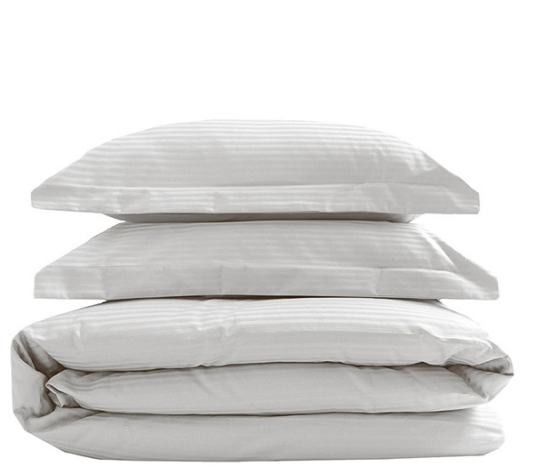 Elite Home 600TC 100% Cotton Stripe 3-Piece Full/Qn Duvet Set | QVC