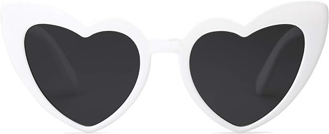 Zoint Clout Goggles Heart Sunglasses Vintage Cat Eye Mod Style Retro Kurt Cobain Glasses | Amazon (US)