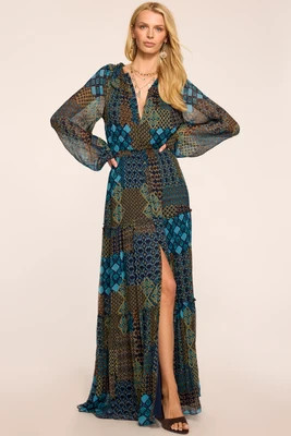 Autumn Printed Long Sleeve Dress | Ramy Brook