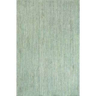 Rigo Hand woven Farmhouse Jute Green 8 ft. x 10 ft. Area Rug | The Home Depot