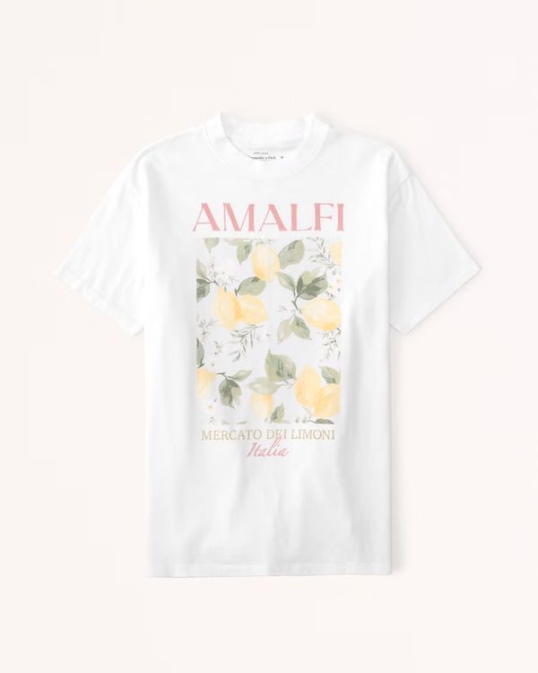 Oversized Boyfriend Amalfi Graphic Tee | Abercrombie & Fitch (US)