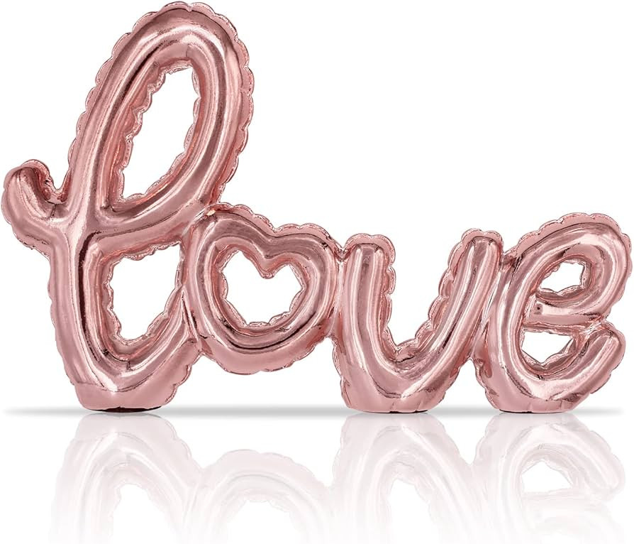 Small Light Pink Love Signs Letters for Home Decor - Sweet Love Signs Art Sculpture Tabletop Deco... | Amazon (US)