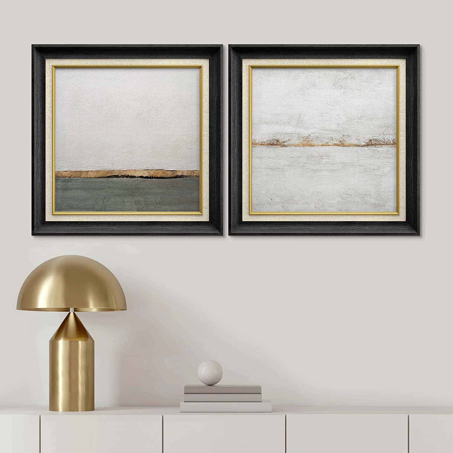 Minimal Stroke Abstract Landscape Classic Vintage Neutral Artwork Wall Art Framed On Canvas Print | Wayfair North America