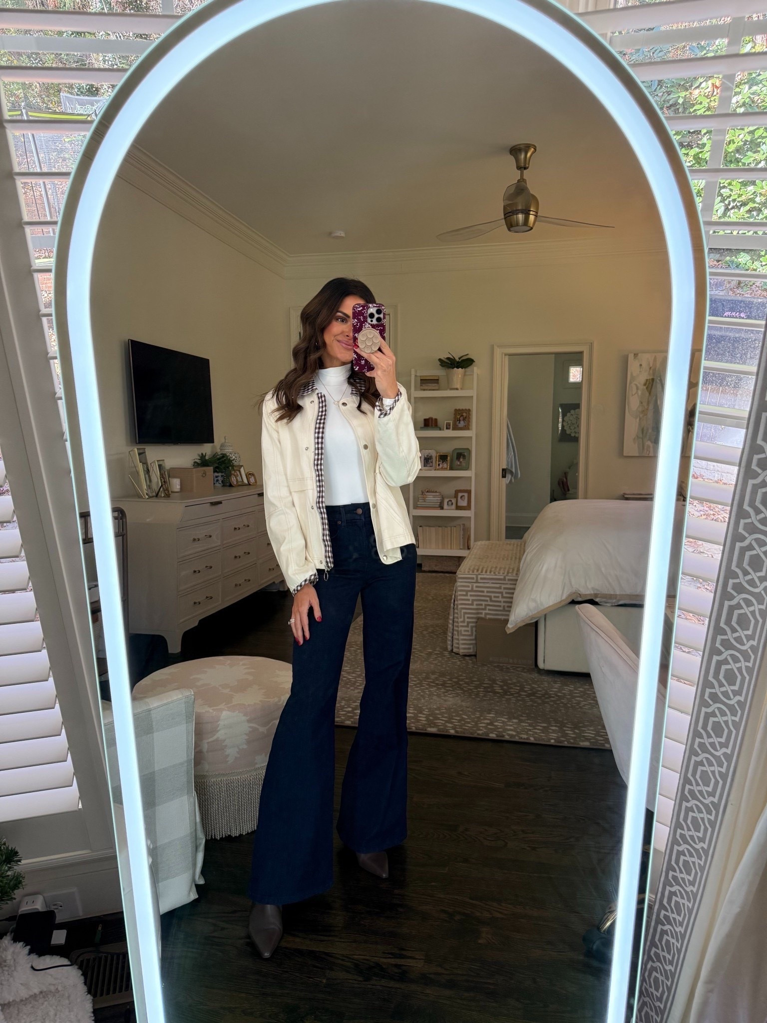 Winter outfit from Amazon. This jacket is less than $40! 🙌🏻

I also linked similar denim jeans below! 

Amazon finds, winter outfits, workwear jacket, winter denim, boot cut jeans, turtleneck, Katy Harrell