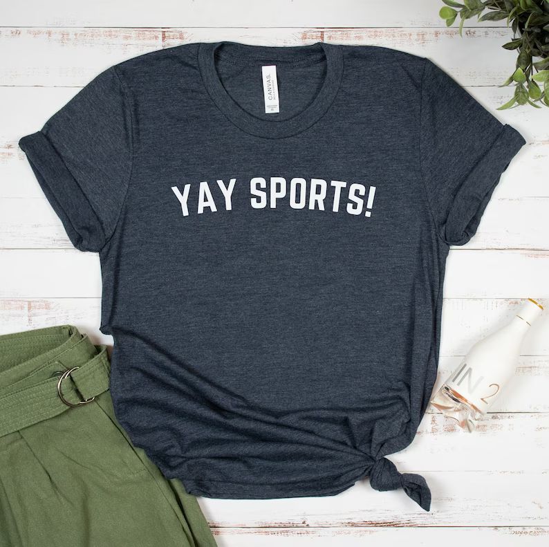 Yay Sports Shirt, Funny Football Shirt, Sarcastic Shirt, Game day shirt, Football Tee, Ladies Spo... | Etsy (US)