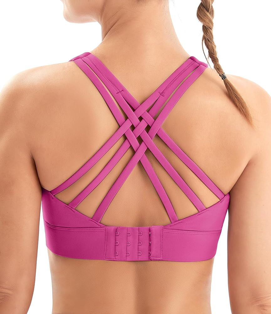 IUGA Sports Bras for Women High Support Large Bust High Impact Womens Sports Bras Strappy Padded ... | Amazon (US)