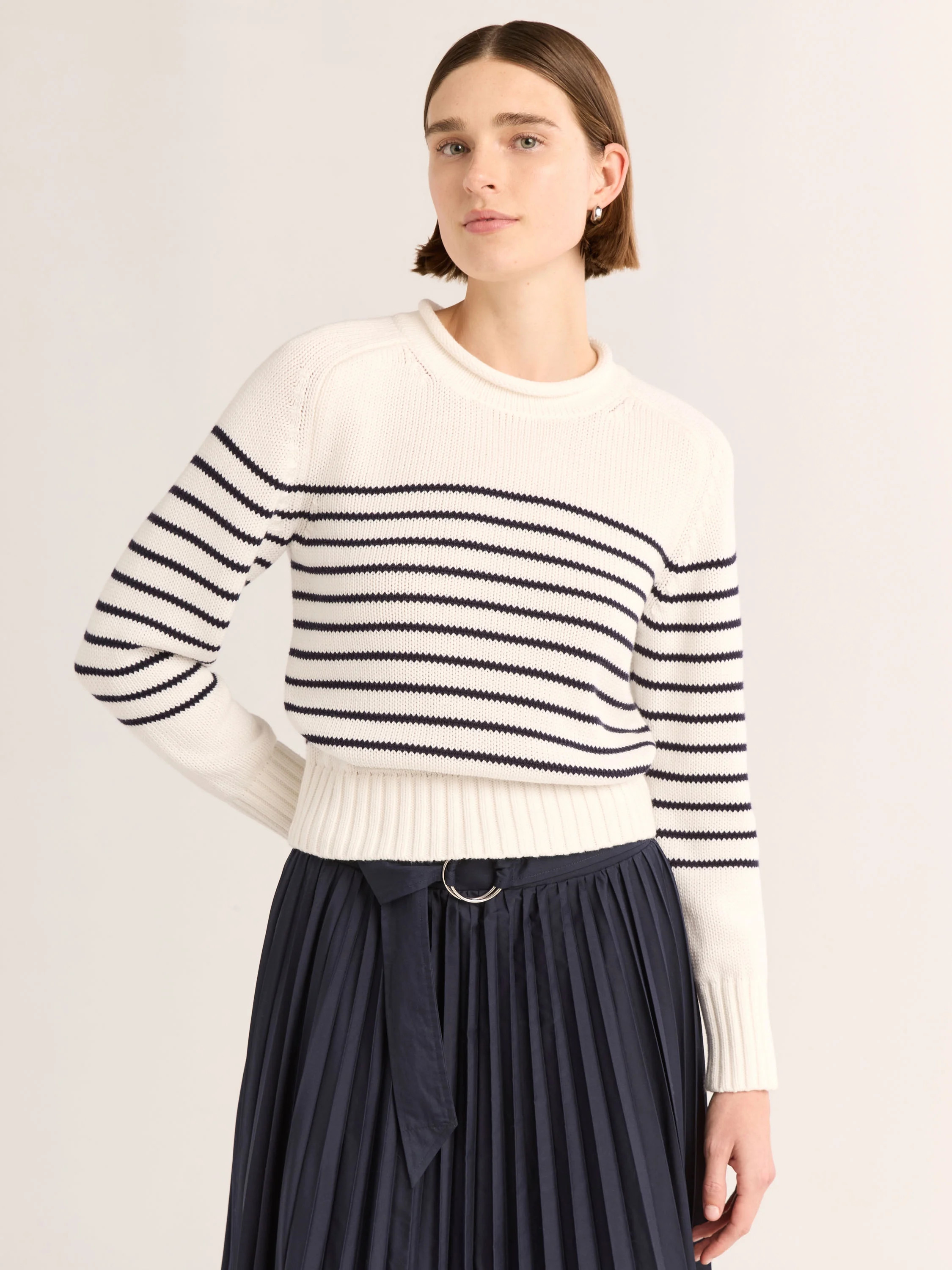 Free Assembly Women's and Women's Plus Cotton Saddle Shoulder Sweater with Long Sleeves, Sizes XS... | Walmart (US)