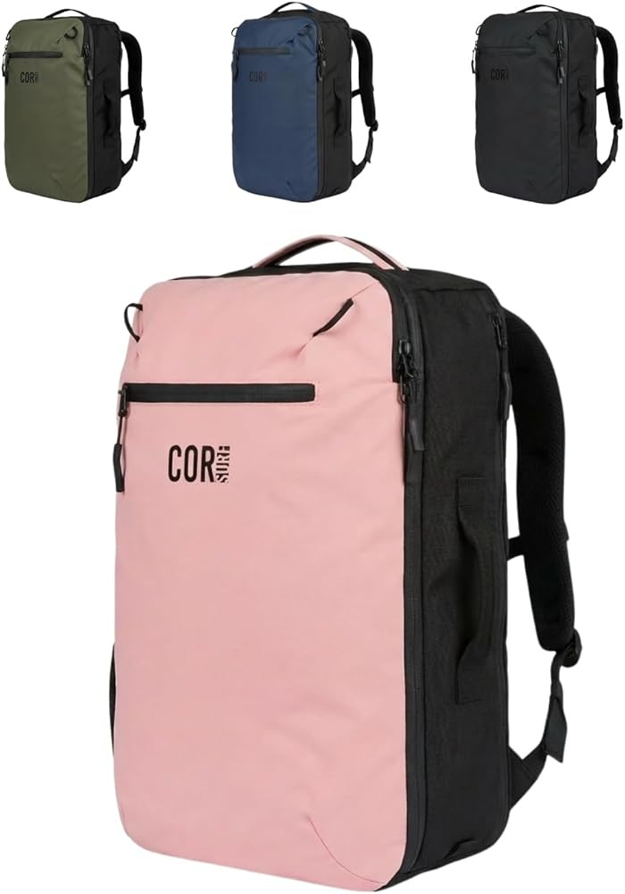 COR Surf Travel Backpack Carry On Backpack for Airplanes - Travel Backpack with Clamshell Design ... | Amazon (US)