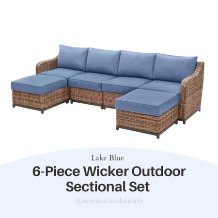 6-Piece Wicker Outdoor
Sectional Set 

#LTKSeasonal #LTKhome