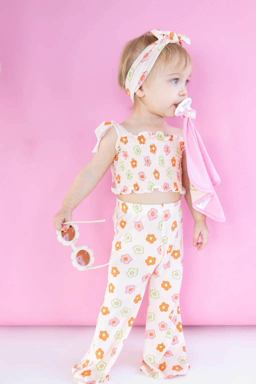 FEELIN' FLOWERFUL DREAM SMOCKED FLARE SET | Dream Big Little Co.