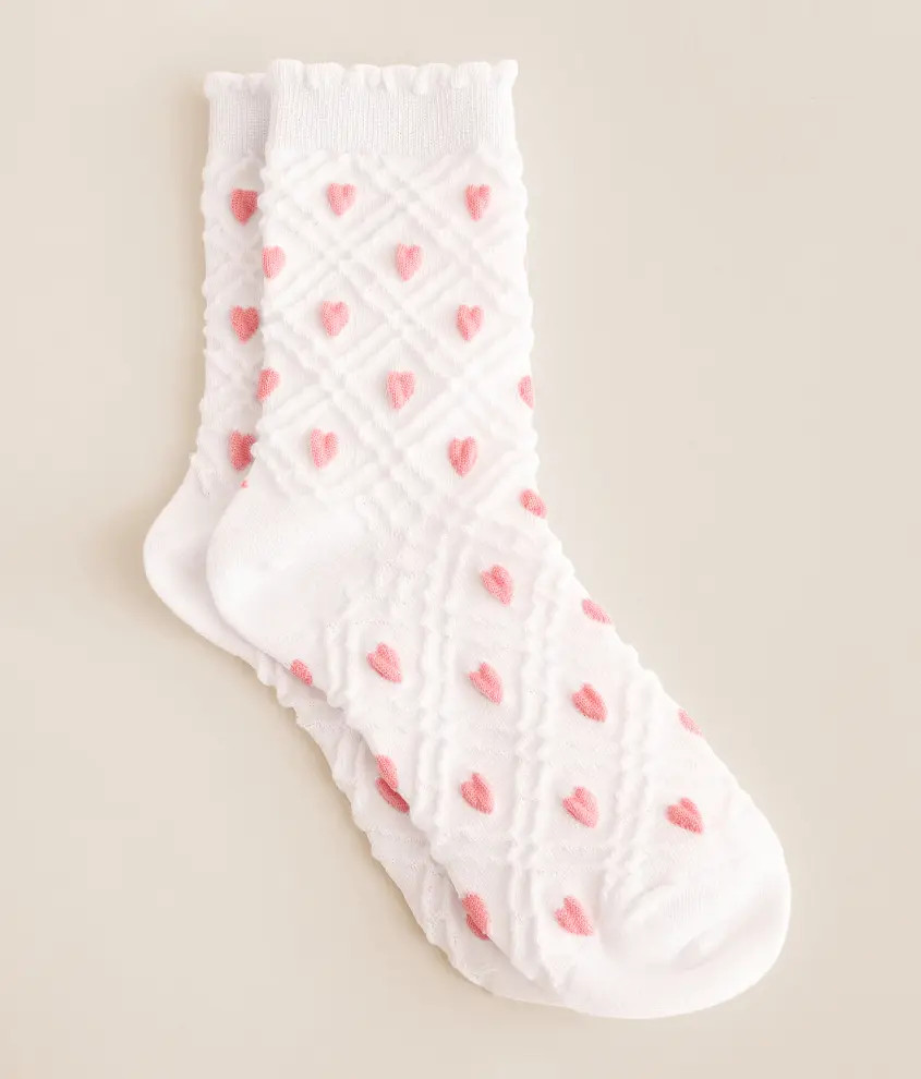 Textured Heart Socks | Buckle