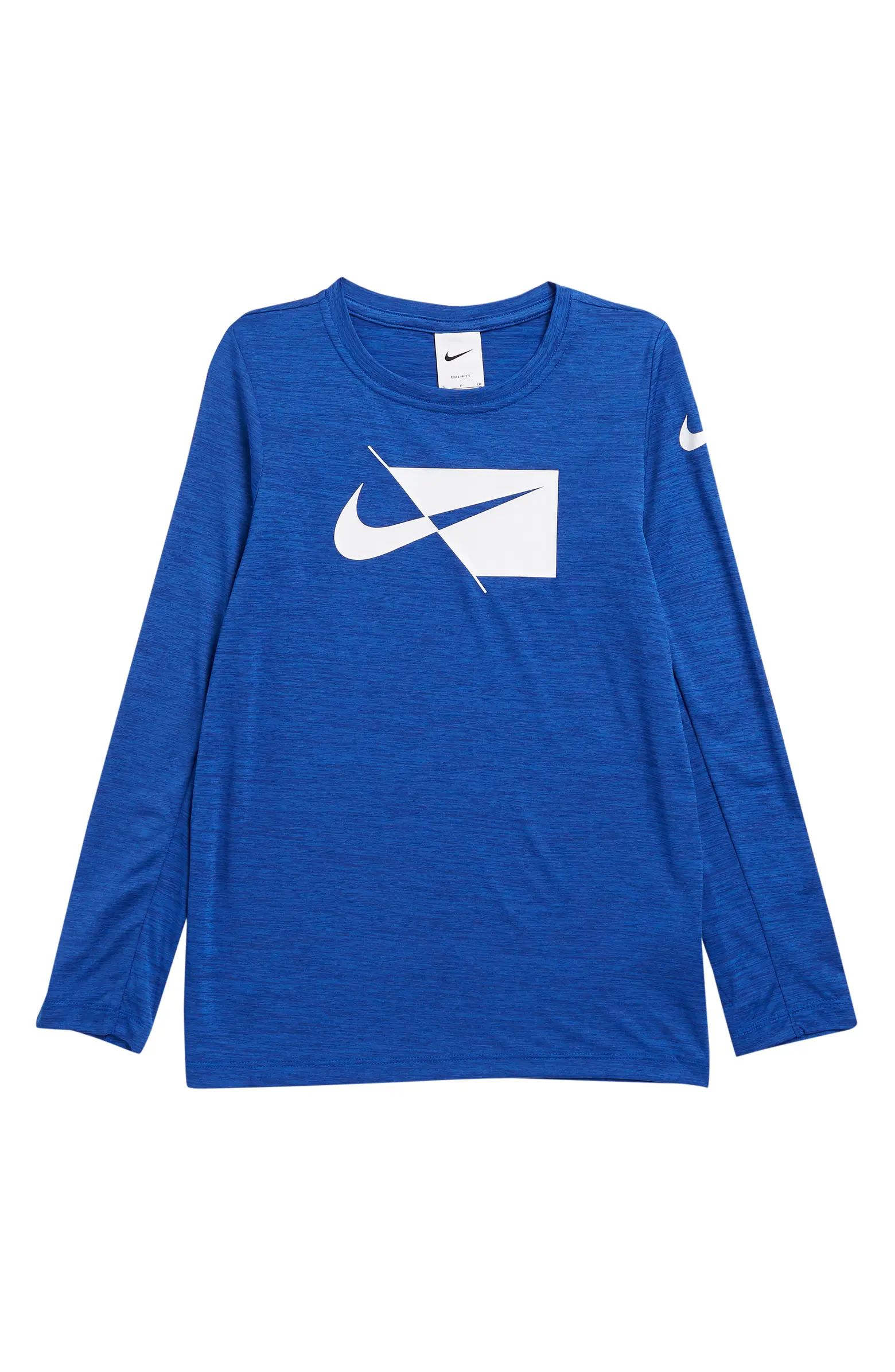 Dri-FIT Long Sleeve Colorblock Logo T-Shirt | Nordstrom Rack