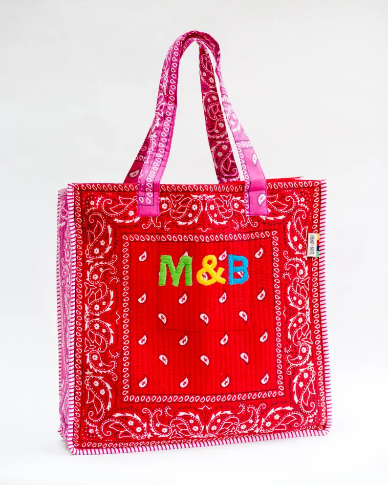 Personalised Bandana Print Tote Bag | Etsy (Global)