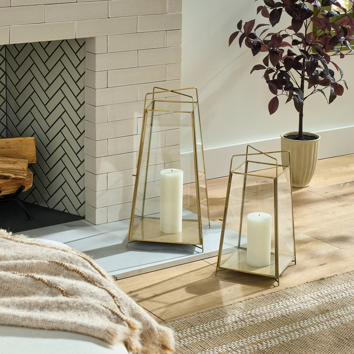 Brass Finish Lantern Large - Hearth & Hand™ with Magnolia | Target