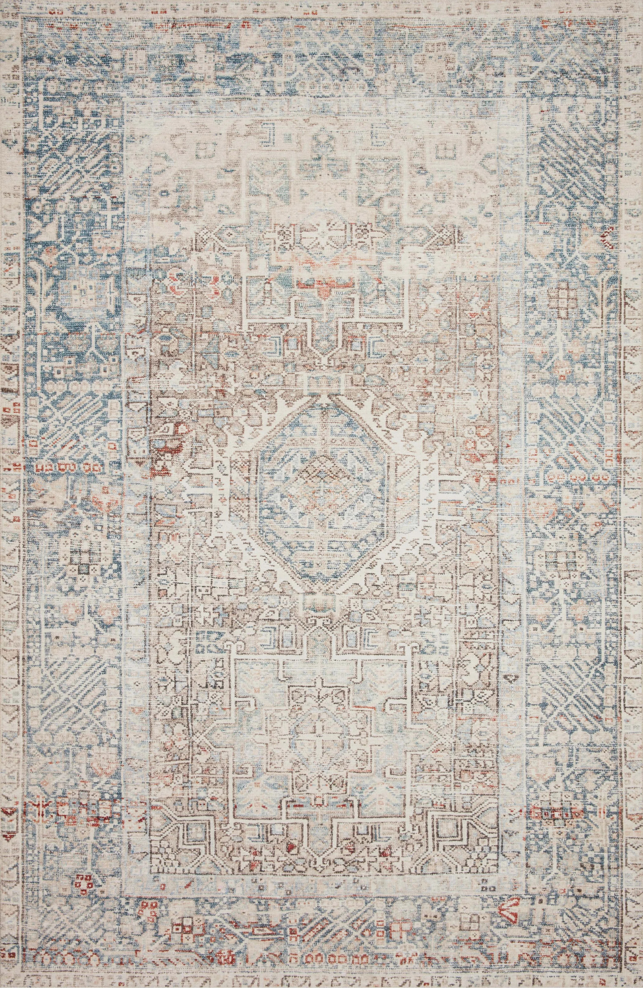 Chris Loves Julia x Loloi Jules Oriental Natural/Ocean Area Rug | Wayfair North America