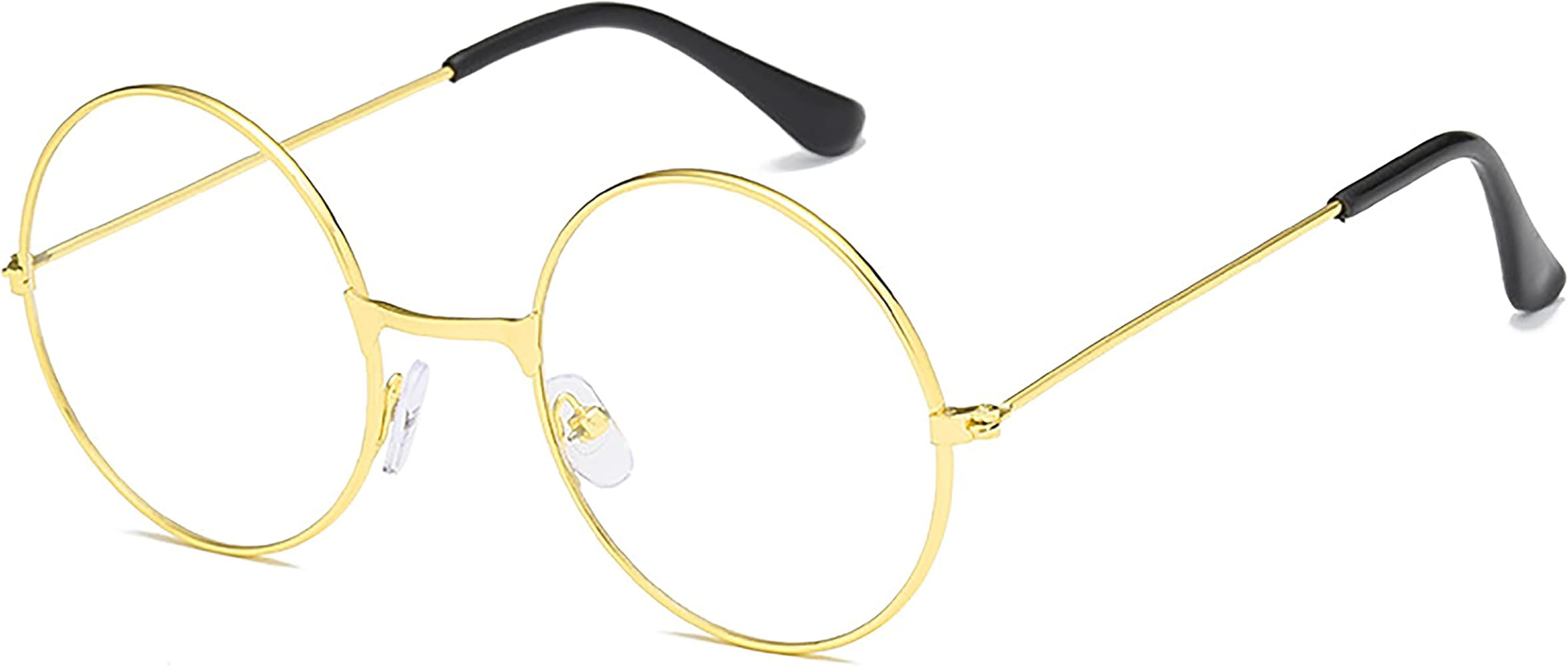 Classic Round Glasses Retro Circle Eyeglasses Clear Lens Metal Frame Accessories Non-Prescription... | Amazon (US)