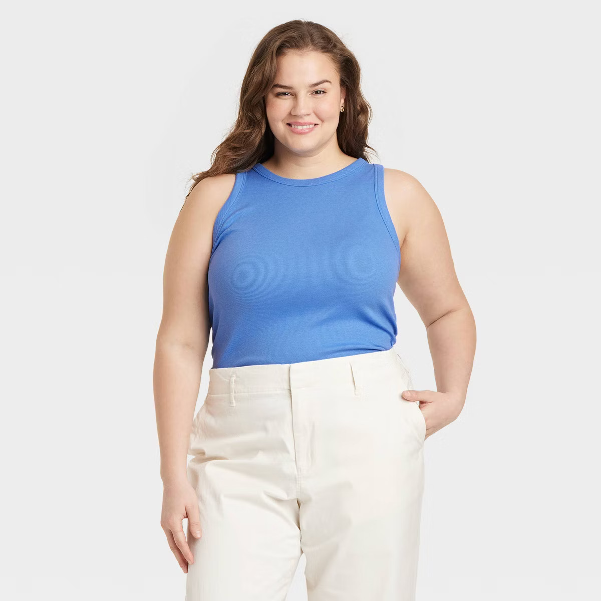 Women's Slim Fit Ribbed Tank Top - A New Day™ | Target