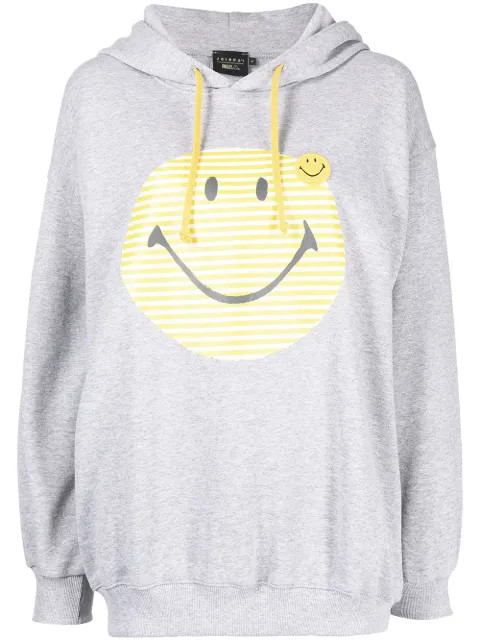 smiley face print hoodie | Farfetch (US)