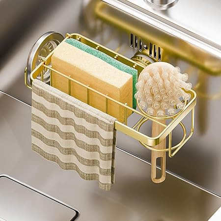 TAILI 4-in-1 Rustproof Sink Caddy & Sponge Holder with Removable Strong Suction Cup for Kitchen S... | Amazon (US)