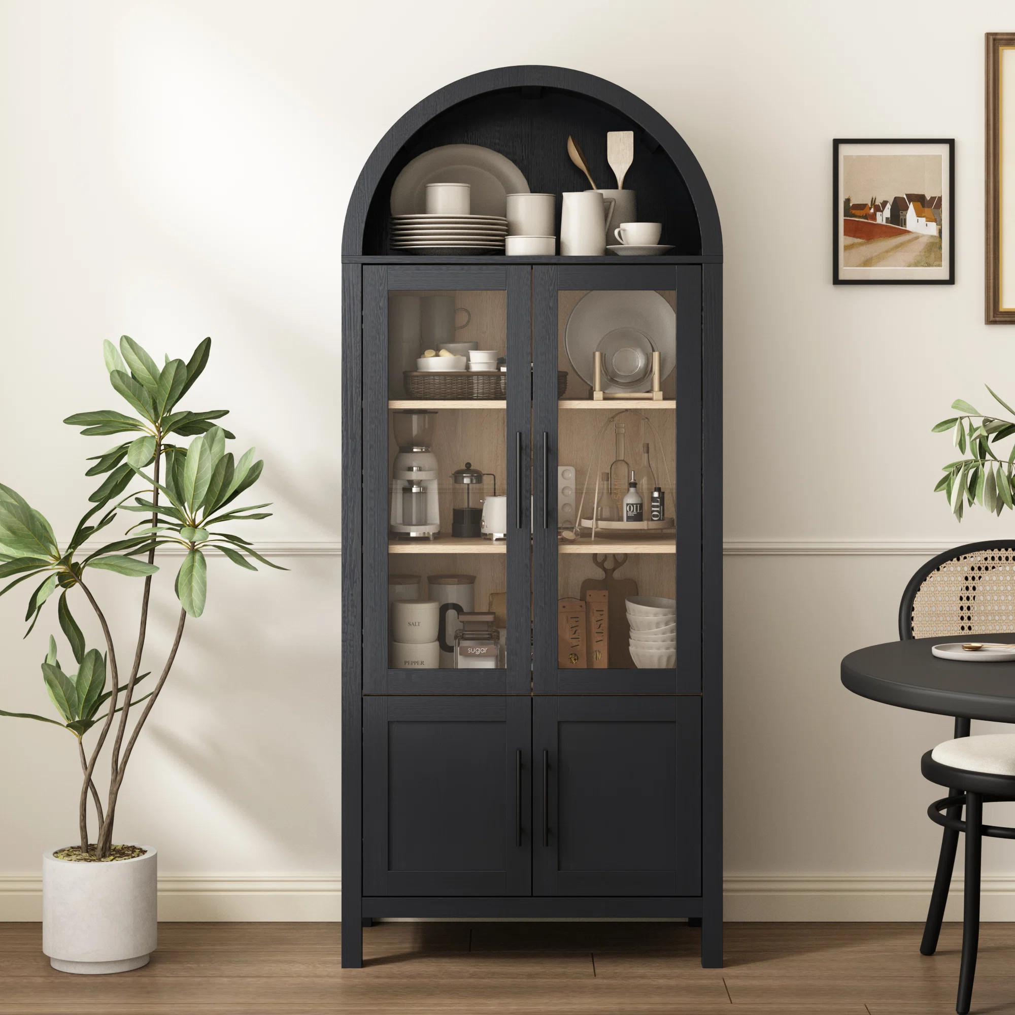 PieDle 71'' Tall Arched Storage Display Cabinet | Wayfair | Wayfair North America