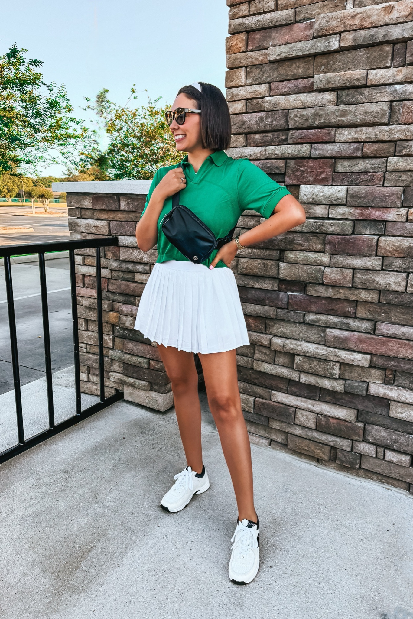 Lacoste Green Pleated Skirt 00 Buy Short Pleated Skirt Lacoste UAE