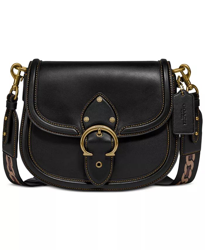 Glovetanned Leather Beat Saddle Bag with Webbing Strap | Macy's