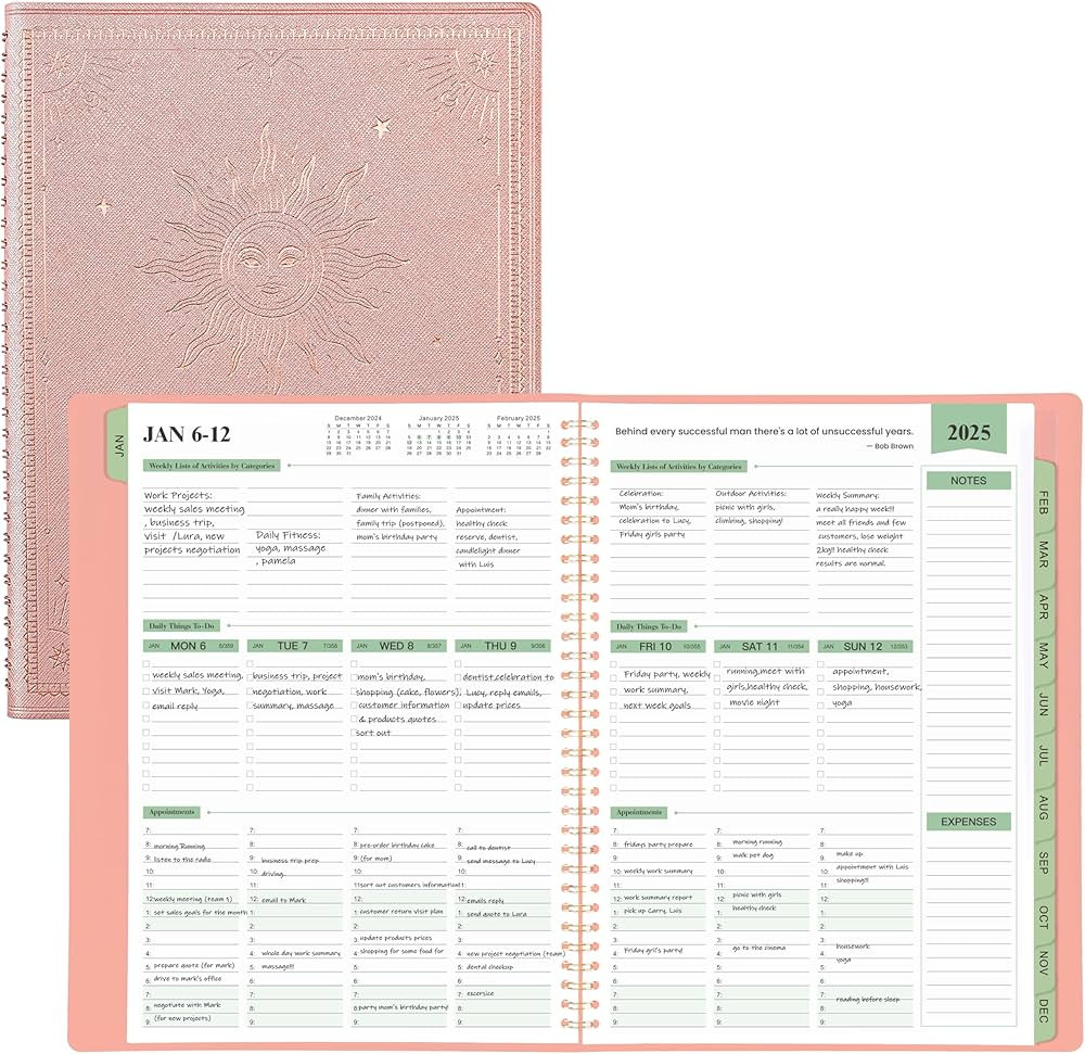2025 Planner - Business Planner, 3-Tier Schedule Planner Notepad, JAN 2025 - DEC 2025 Appointment... | Amazon (US)
