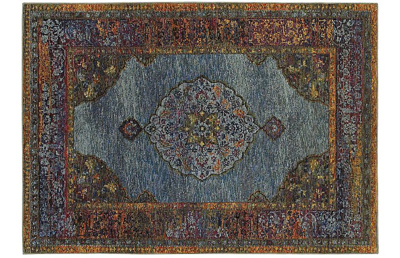 Cascais Rug, Blue/Multi | One Kings Lane