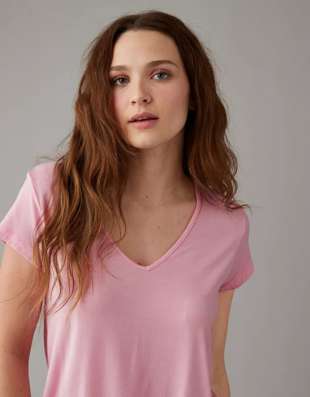 AE Soft & Sexy Short-Sleeve V-Neck Tee | American Eagle Outfitters (US & CA)