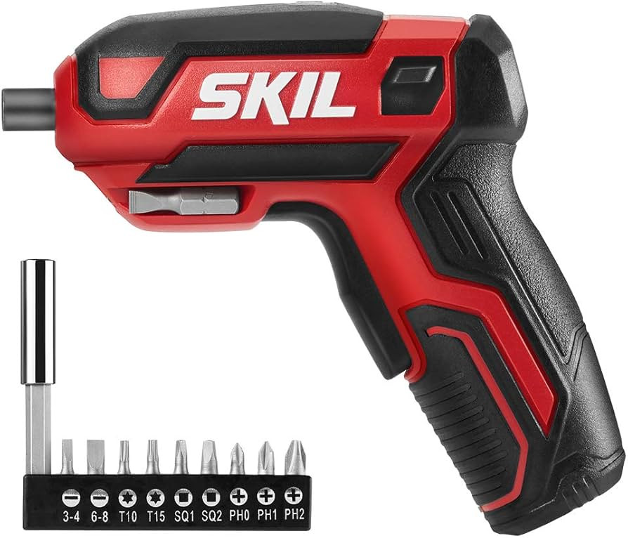 SKIL Rechargeable 4V Cordless Screwdriver Includes 9pcs Bit, 1pc Bit Holder, USB Charging Cable -... | Amazon (US)