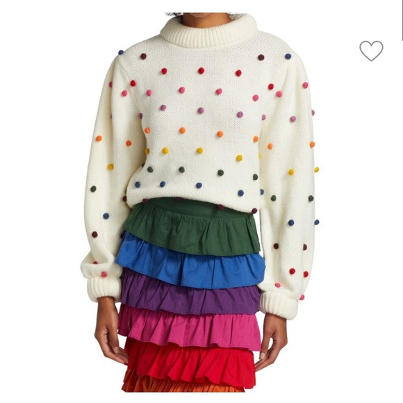 FARM RIO Pom Pom Dot Sweater | Poshmark