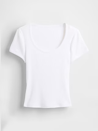 Modern Rib Scoop Crop T-Shirt | Gap (US)