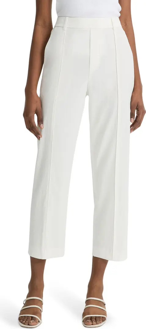 Vince Pintuck Linen Blend Tapered Trousers<br> | Nordstrom | Nordstrom