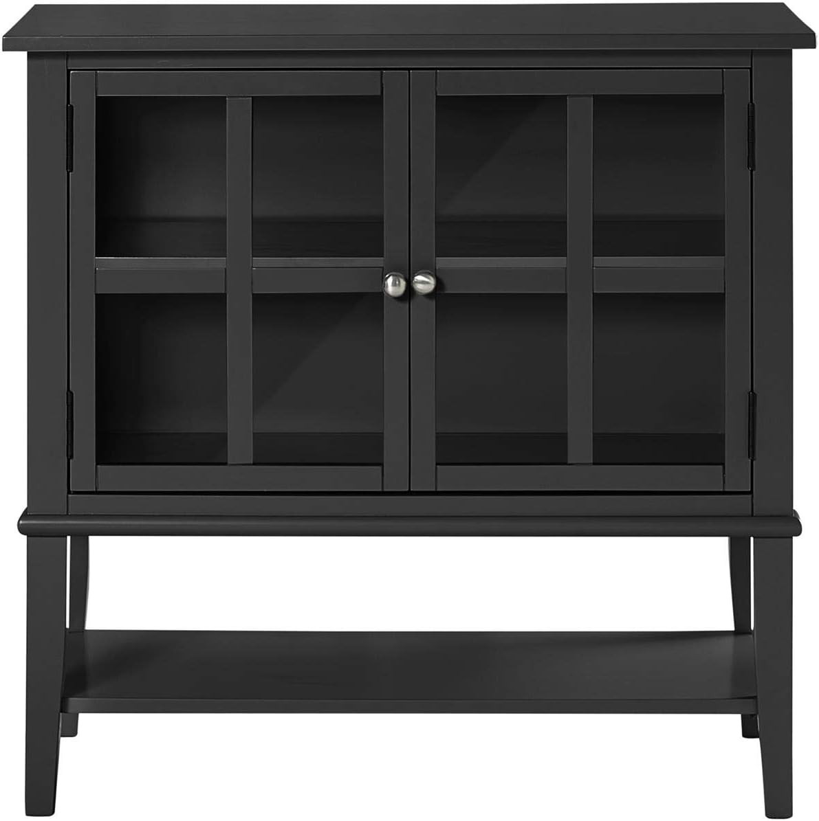 Ameriwood Home Franklin 2 Door Storage Cabinet, Black | Amazon (US)