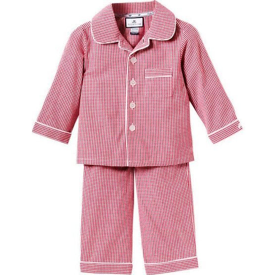 Petite Plume |  (Red Mini-Gingham Pajamas, Size 4Y) | Maisonette | Maisonette
