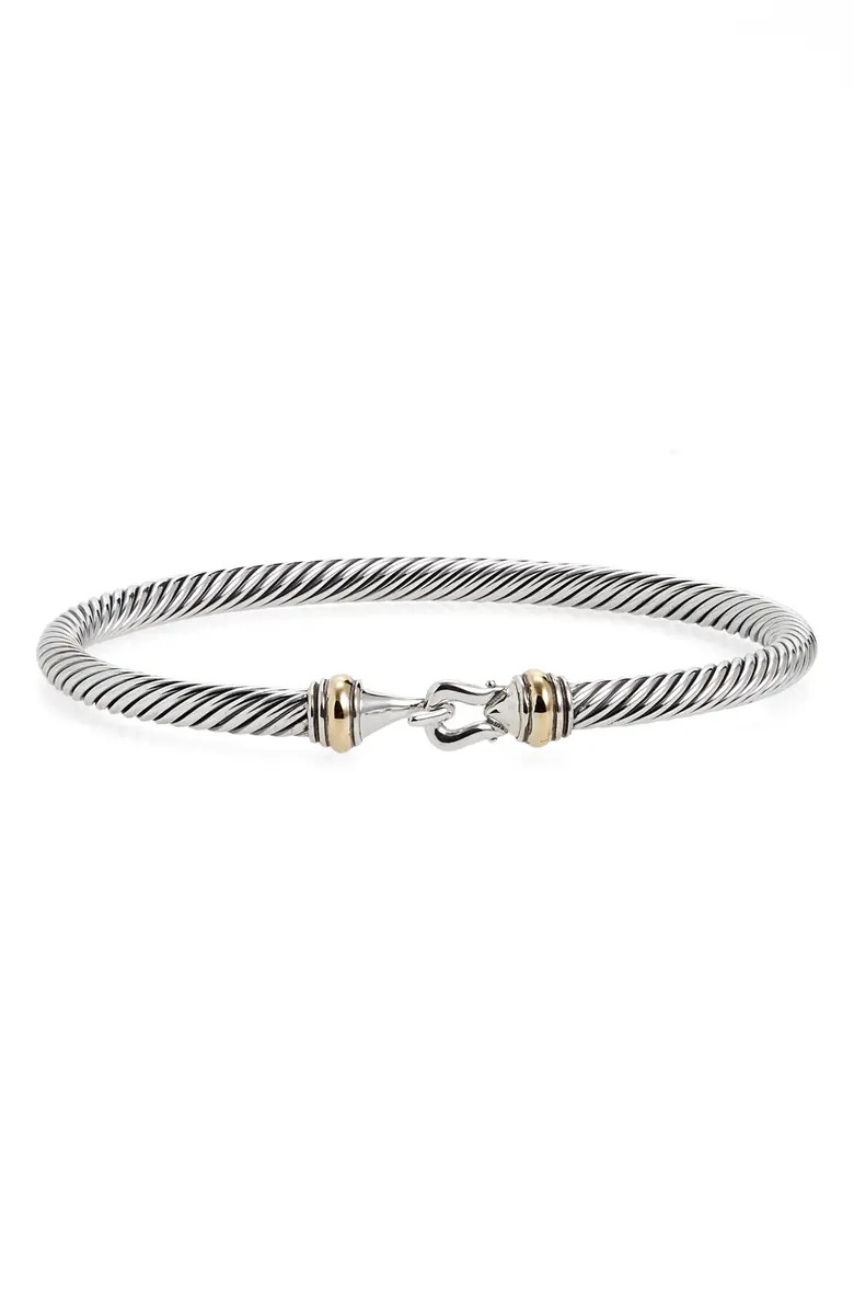 Cable Buckle Bracelet with Gold, 4mm | Nordstrom