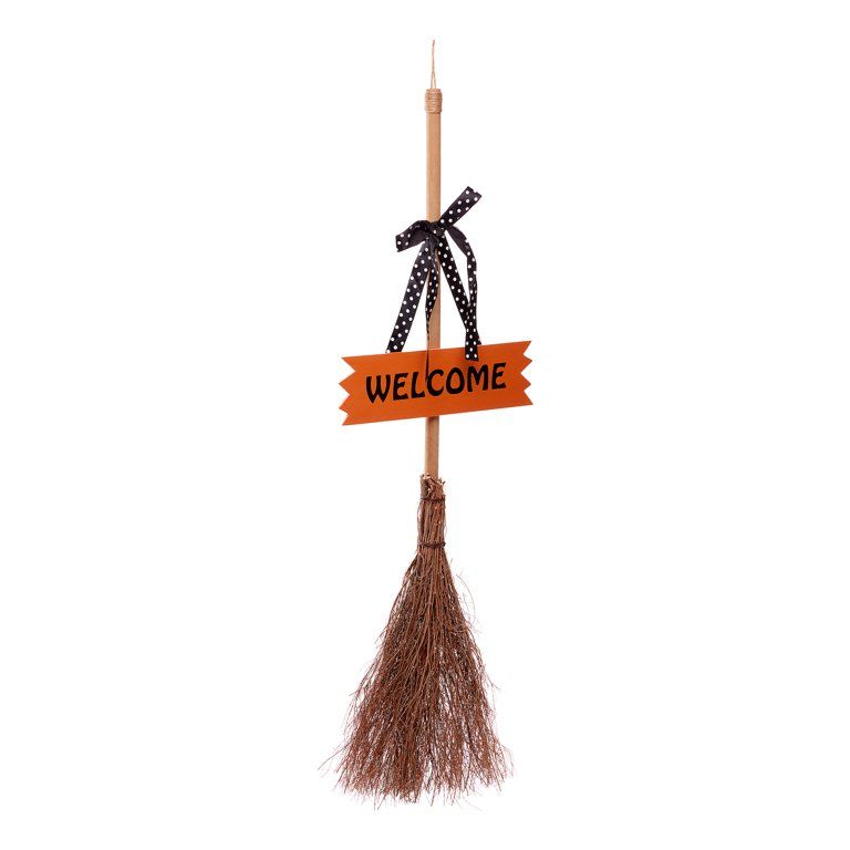 WAY TO CELEBRATE! 42 inch Bewitched Broom Floor Welcome Sign | Walmart (US)