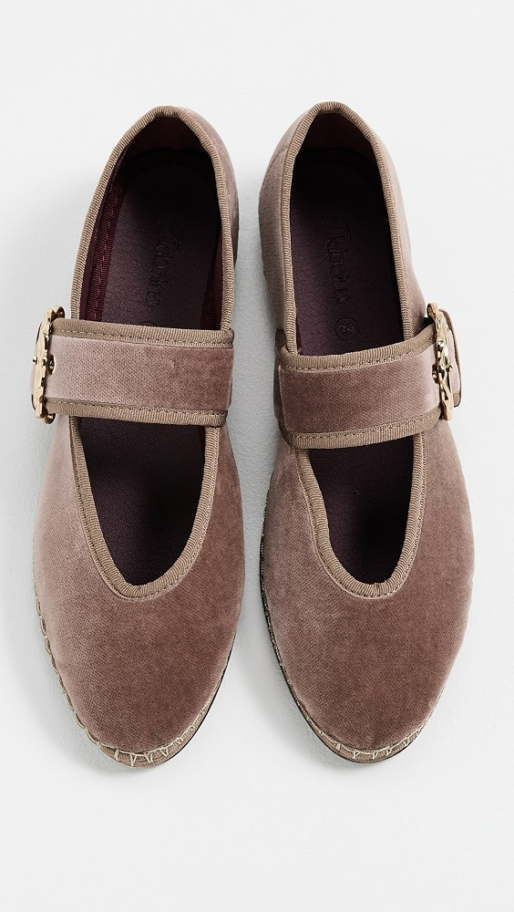 Flabelus Sophie Velvet Mary Jane Flats | Shopbop | Shopbop