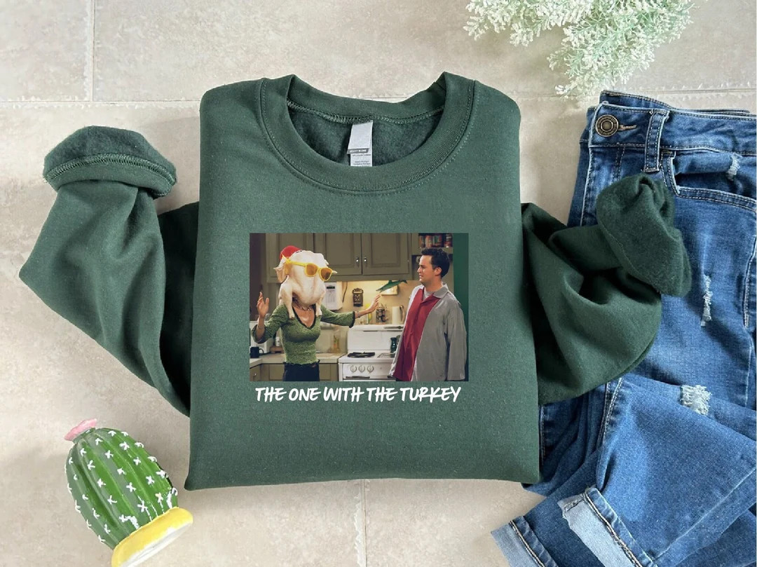 The One With Turkey Sweatshirt, Friends Thanksgiving Gifts, Funny Friends Shirt, Friends TV Show,... | Etsy (US)