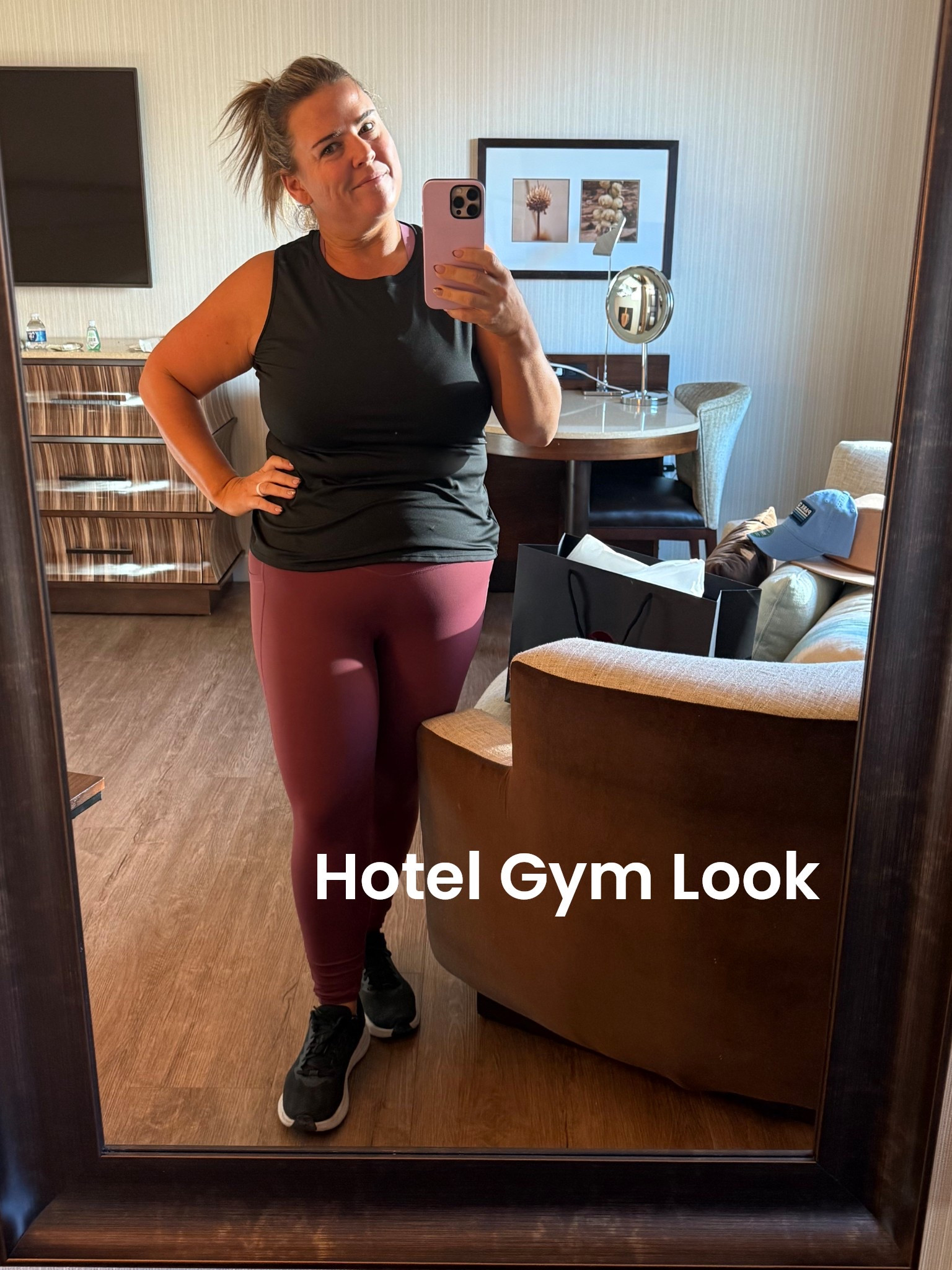Headed to the hotel gym to sweat this week away. So much fun. #gym #workout 

#LTKMidsize #LTKStyleTip #LTKActive