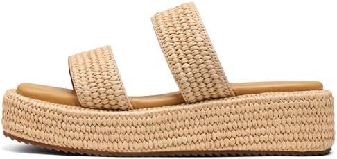Platform Slip on Espadrille Sandals for Women Wedges Slides Bohemia Sandals Flatform Open Toe Bea... | Amazon (US)