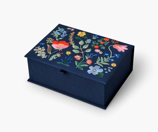 Strawberry Fields Large Embroidered Keepsake Box | Rifle Paper Co. | Rifle Paper Co.