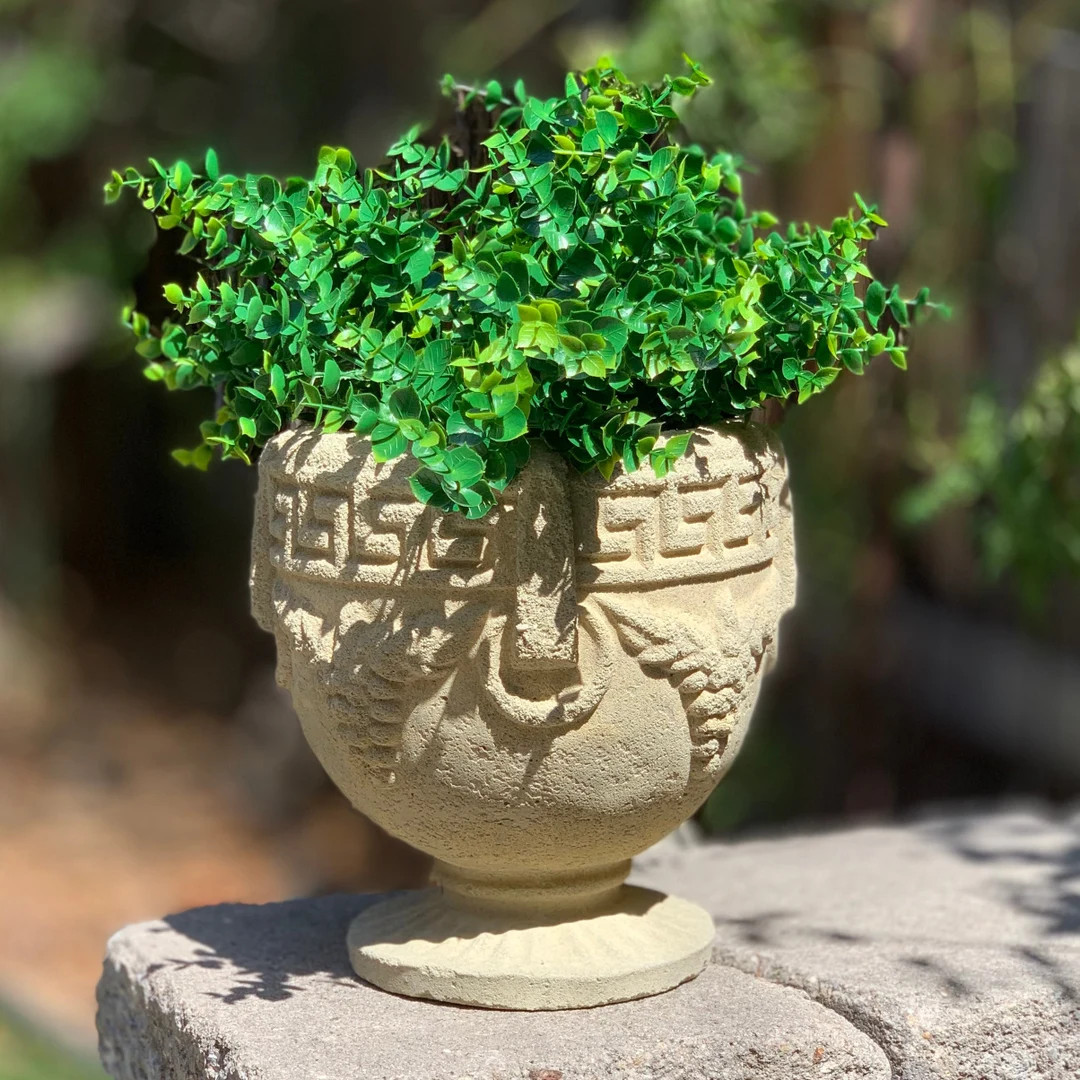 VINTAGE GRECIAN PLANTERS C: Solid Durable Stone Urn. Will Last Forever. Perfect Home Design & Sea... | Etsy (US)