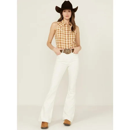 Shyanne Women s Super High Rise Flare Stretch Denim Jeans - SWFA24J88-NAT 36W x 34L | Walmart (US)