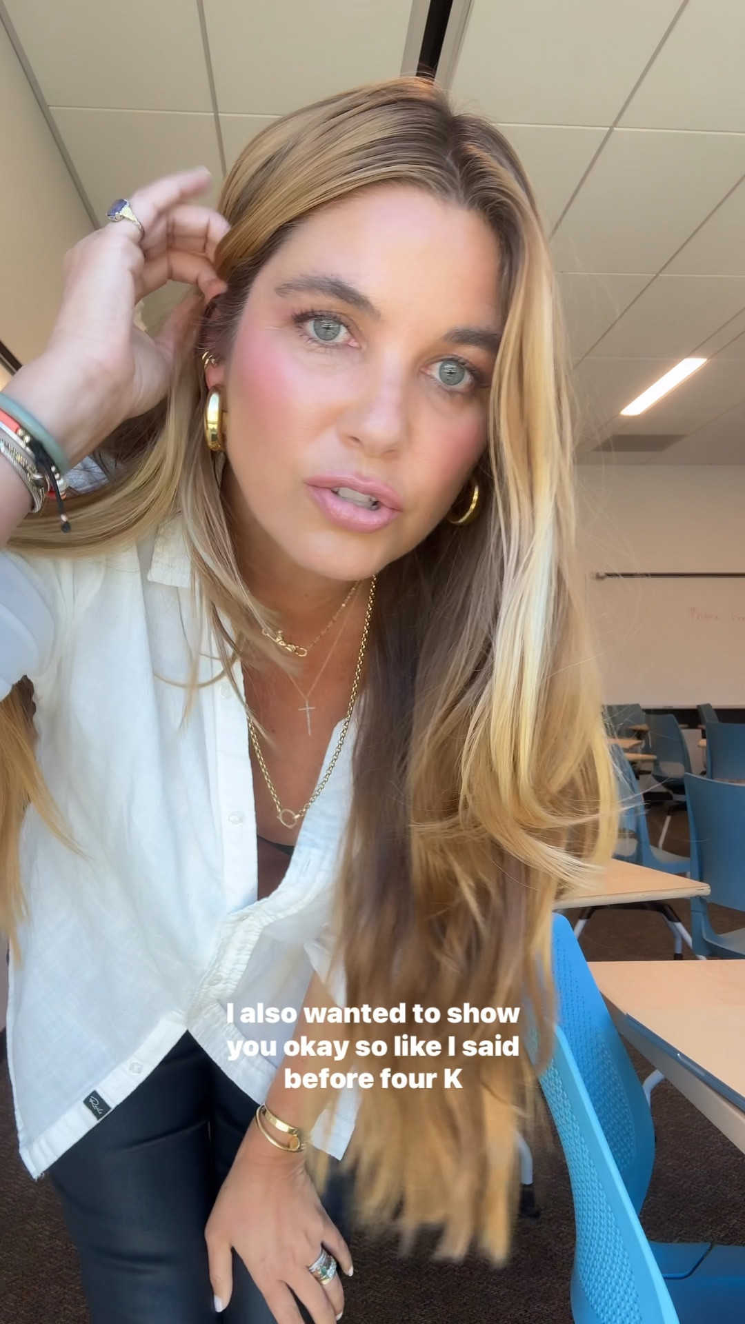 Laura Mercier tinted blur 3

Shirt: medium 
Pants: 27
Hair: Sea Glass (use LTK15 to save 15%) 
Lips: Sisley 14 beige rose
Lip gloss: Lawless Nudie 
Foundation: French face in medium sand and medium deep sand 
Eye tint is Armani peony 27S 
Bronzer in golden medium 

#LTKdayinmylife #LTKWorkwear #LTKBeauty