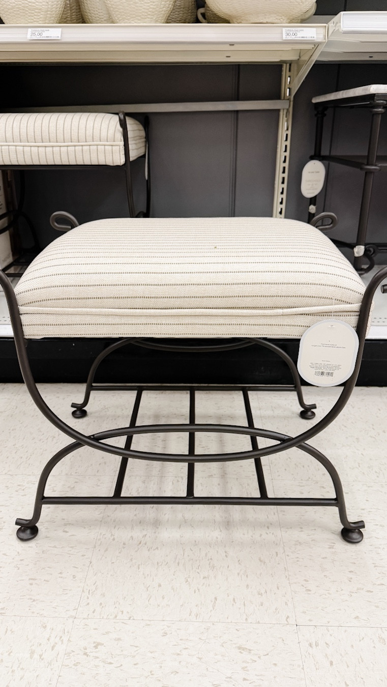 This black bench from @Target with the striped fabric seat is gorgeous!  You could style this piece in so many different spaces in your home, and it fits any design style. 

Wrought iron bench, fabric and metal bench, fabric ottoman, studio McGee target, spring home refresh, home decor refresh, living room refresh, bedroom refresh, spring home decor, affordable home decor, living room inspo, traditional home decor, transitional home decor, neutral home decor 

#LTKHome #LTKSeasonal