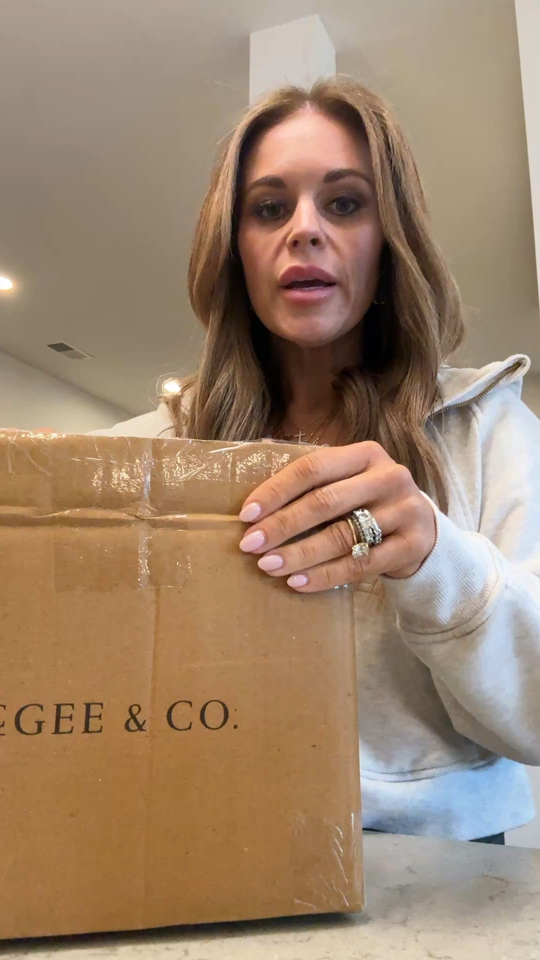 Perfect pedestal for kitchen soap & lotions. 