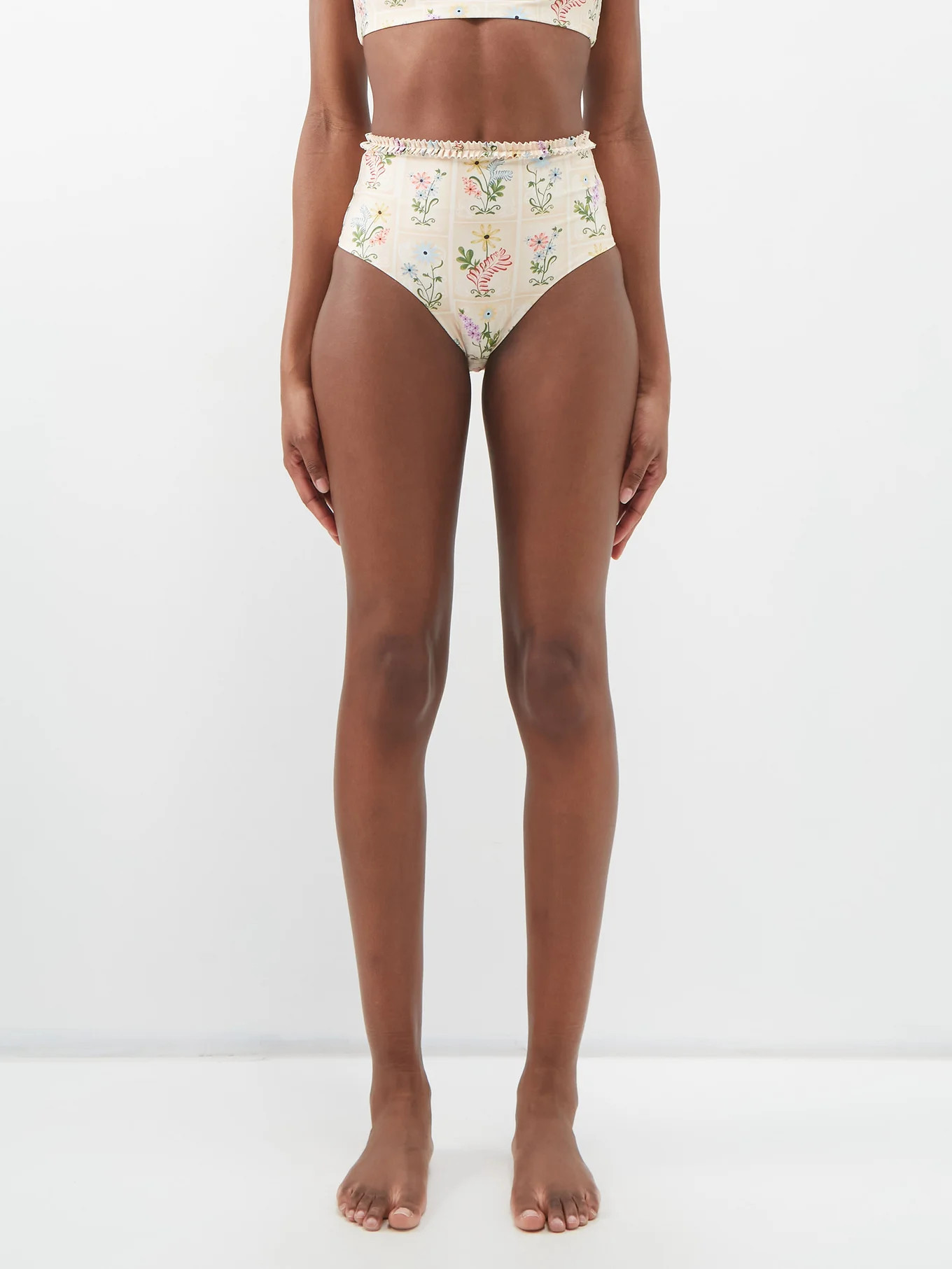 Nopal floral-print high-rise bikini briefs | Agua by Agua Bendita | Matches (UK)