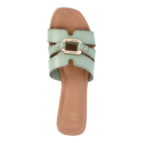 Time and Tru Women's Hardware Slide Sandals | Walmart (US)