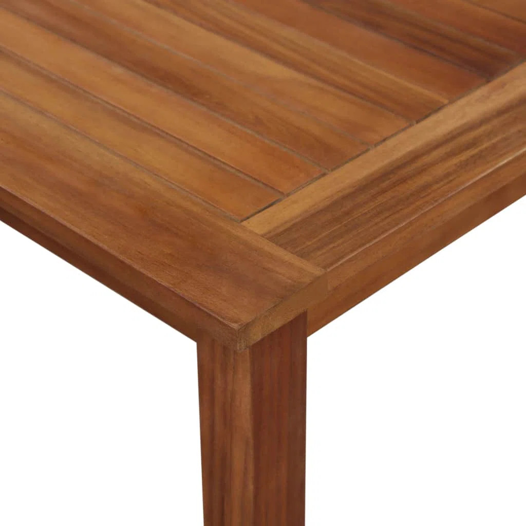 Outdoor Dining Table with Umbrella Hole Solid Acacia Wood | Wayfair North America